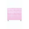 Cabeceira Cama Box Casal King 190cm Damares Suede Rosa Bebe - Ruotolo Decor - 1