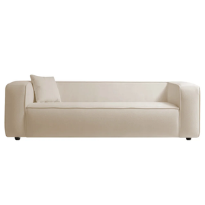 Sofá Cecília Orgânico 2 Lugares Luxo 160cm Sala de Estar Linho Bege - Incasa Decor