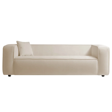 Sofá Cecília Orgânico 2 Lugares Luxo 160cm Sala de Estar Linho Bege - Incasa Decor