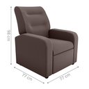 Ver imagem 2 de Poltrona Decorativa Reclinável Pireu Veludo Light Marrom