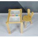 Ver imagem 1 de Kit Mesa Sensorial Tampo + Bandejas + Cadeira Coelho Pinus