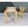Kit Mesa Sensorial Tampo + Bandejas + Cadeira Coelho Pinus - 3