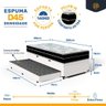 Cama Box Baú com Colchão de Espuma D45 Pillow In Anjos Ortoconfort + Auxiliar Unique Solteiro 88cm - 4