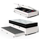 Ver imagem 1 de Cama Box Baú com Colchão de Espuma D45 Pillow In Anjos Ortoconfort + Auxiliar Unique Solteiro 88cm