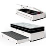 Cama Box Baú com Colchão de Espuma D45 Pillow In Anjos Ortoconfort + Auxiliar Unique Solteiro 88cm - 1