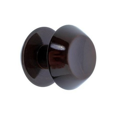 Puxador Portas Vidro Duplo Redondo Madeira Cor Jacarandá 2un AGS