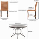 Ver imagem 2 de 4 Cadeiras Cannes Corda Náutica e Mesa com Tampo Ripado 1,00m em Alumínio com Pintura Eletrostática
