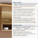 Ver mais imagens de Armário Aéreo 1 Porta Basculante Vidro Reflecta e Nicho 120cm 100% MDF Realeza Premium Marrom/Carvalho