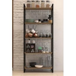 Estante para cozinha compacta moderna estilo industrial 5 prateleiras - 1
