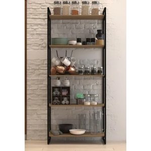 Estante para cozinha compacta moderna estilo industrial 5 prateleiras