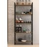 Estante para cozinha compacta moderna estilo industrial 5 prateleiras - 1