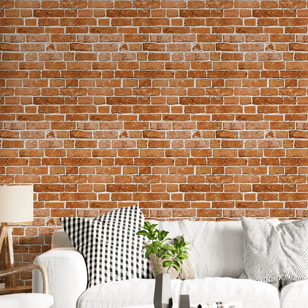 Papel de Parede Adesivo Tijolo Aparente Lavável Fosco 3m