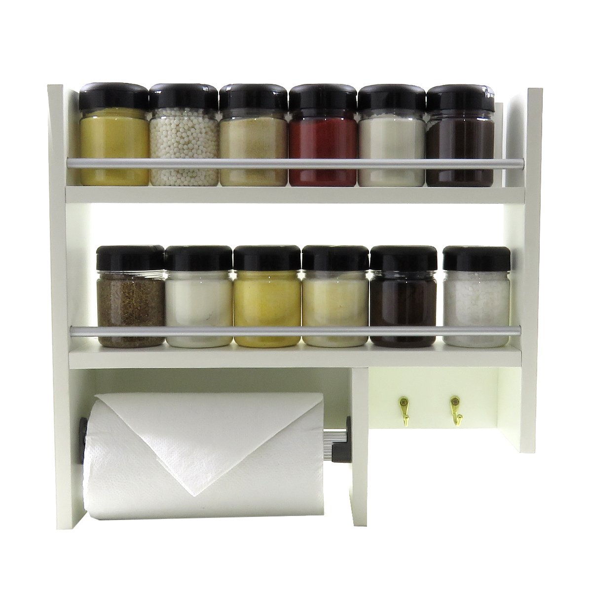 Conjunto de Porta Tempero de Parede em MDF com 12 Potes de 210ml ...