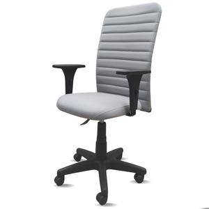 Cadeira Presidente Ergonômica Cinza-claro Nr17 Executiva Giratória Confortável Costura Esteirinha