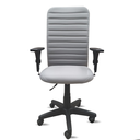 Ver imagem 2 de Cadeira Presidente Ergonômica Cinza-claro Nr17 Executiva Giratória Confortável Costura Esteirinha