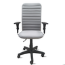 Cadeira Presidente Ergonômica Cinza-claro Nr17 Executiva Giratória Confortável Costura Esteirinha - 2