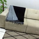 Ver imagem 4 de Manta para Sofá Xale Decorativo Protetor 1,60x1,40m Berlim Preto