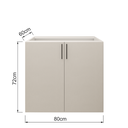 Ver imagem 3 de Balcão para Banheiro 80cm 2 Portas Suspenso sem Tampo Cinza