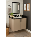 Ver imagem 5 de Balcão para Banheiro 80cm 2 Portas Suspenso sem Tampo Cinza