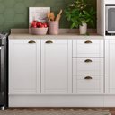 Ver imagem 1 de Balcão Bella Mdf 2 Portas 3 Gavetas Branco 120cm Carraro