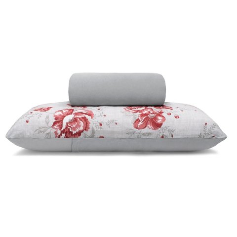 Jogo Cama Solteiro Basic Rolinho 2 Peças 100% Malha Algodão Estampa:Tainara Vermelho