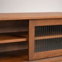 Ver imagem 5 de Rack para TV 65 Polegadas 182cm em Madeira Maciça/MDF e Vidro Canelado Capuccino