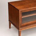 Ver imagem 6 de Rack para TV 65 Polegadas 182cm em Madeira Maciça/MDF e Vidro Canelado Capuccino