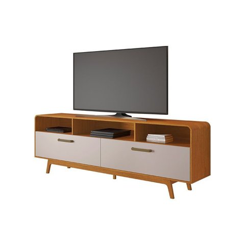 Rack para Tv até 70 Polegadas Cristal Jcm Móveis Cinamomo/off