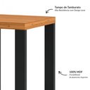 Ver imagem 3 de Mesa de Canto 100% Mdf Estilo Industrial F36 Freijó Preto Fosco Dalla Costa
