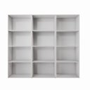 Ver imagem 2 de Estante Livros Escritório 180 cm 12 Nichos Abertos F5 Office Cor:Cinza