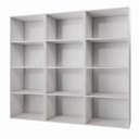 Ver imagem 3 de Estante Livros Escritório 180 cm 12 Nichos Abertos F5 Office Cor:Cinza