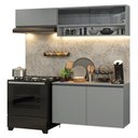 Ver imagem 3 de Armário de Cozinha Compacta Suspenso 200cm Cinza Nice Madesa 08