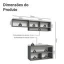Ver imagem 4 de Armário de Cozinha Compacta Suspenso 200cm Cinza Nice Madesa 08