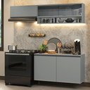 Ver imagem 1 de Armário de Cozinha Compacta Suspenso 200cm Cinza Nice Madesa 08
