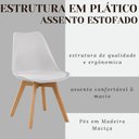 Ver mais imagens de Mesa Compacta Tampo em MDF Tx 90cm & Cadeiras Leda Almofadas Ergônomicas