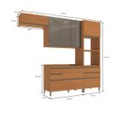 Ver imagem 2 de Cozinha Completa Modulada 7 Peças 270cm Maxxi Canela Kappesberg