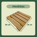 Ver imagem 6 de Kit 4 Deck Madeira Modular 30x30 Natural Área Interna Pinus