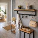 Ver imagem 1 de Suporte Prateleira Organizador Industrial Ferro Mdf