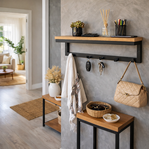 Suporte Prateleira Organizador Industrial Ferro Mdf