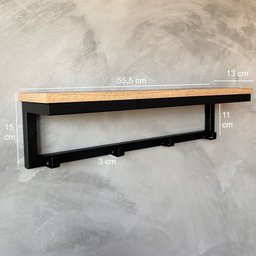 Suporte Prateleira Organizador Industrial Ferro Mdf - 6