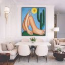 Ver imagem 3 de Quadro Canvas Abaporu Tarsila do Amaral 60x40cm Mold Branca