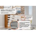 Ver imagem 3 de Cômoda para Quarto com Sapateira 5 Gavetas - Space-Cumaru/Fendi - Móveis Novo Horizonte