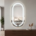 Ver imagem 2 de Espelho Oval Grande 75x50cm Iluminado - Neutro 4000k