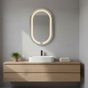 Ver imagem 4 de Espelho Oval Grande 75x50cm Iluminado - Neutro 4000k