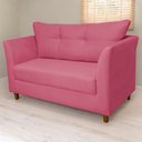 Ver imagem 2 de Namoradeira Isis 2 Lugares Suede Rosa - Belliv Decor