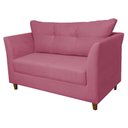 Ver imagem 1 de Namoradeira Isis 2 Lugares Suede Rosa - Belliv Decor