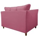 Ver imagem 4 de Namoradeira Isis 2 Lugares Suede Rosa - Belliv Decor