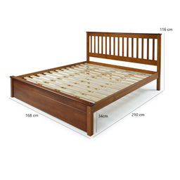 Conjunto Cama Queen com Dois Gavetões em Madeira Maciça Mv Outlet Mel - 2