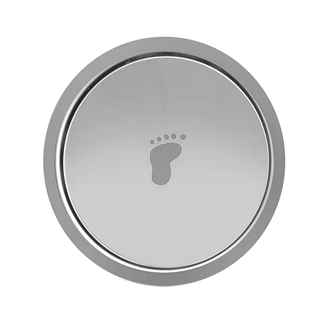 Ralo Click Inteligente p/ Banheiro Redondo 10 cm Inox Cromo:Cromado