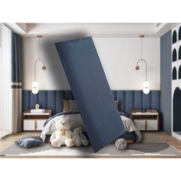 Kit 10 Placas Cabeceira Estofada para Cama King - Módulo 20 Cm X 60 Cm:azul - 2